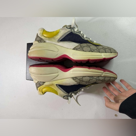 Gucci Rhyton chunky sole sneakers Sz 10 no insoles - Picture 2 of 16